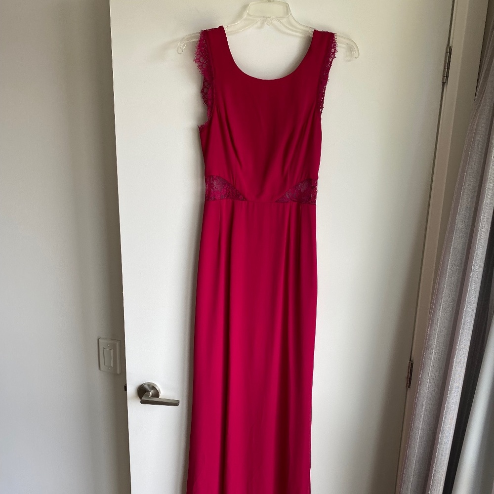 BCBG MaxAzria Pink Lace Gown Size 4